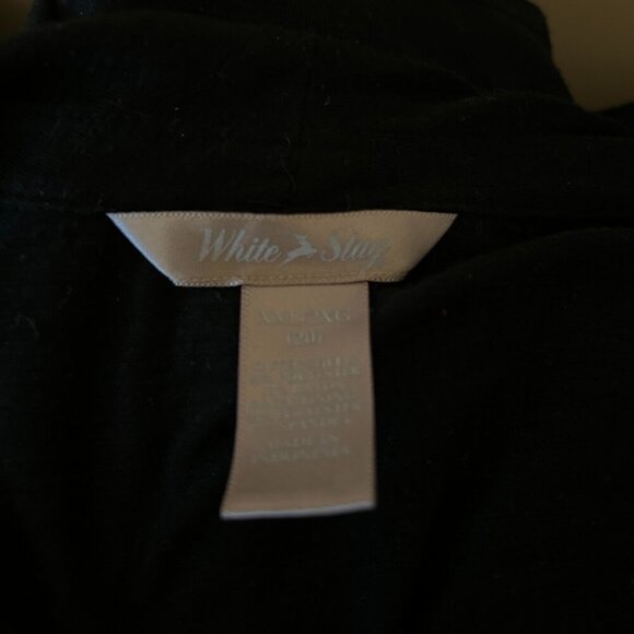 White Stag Top Red Black Ruffle with attached Black sweater Size XXL - Picture 3 of 3